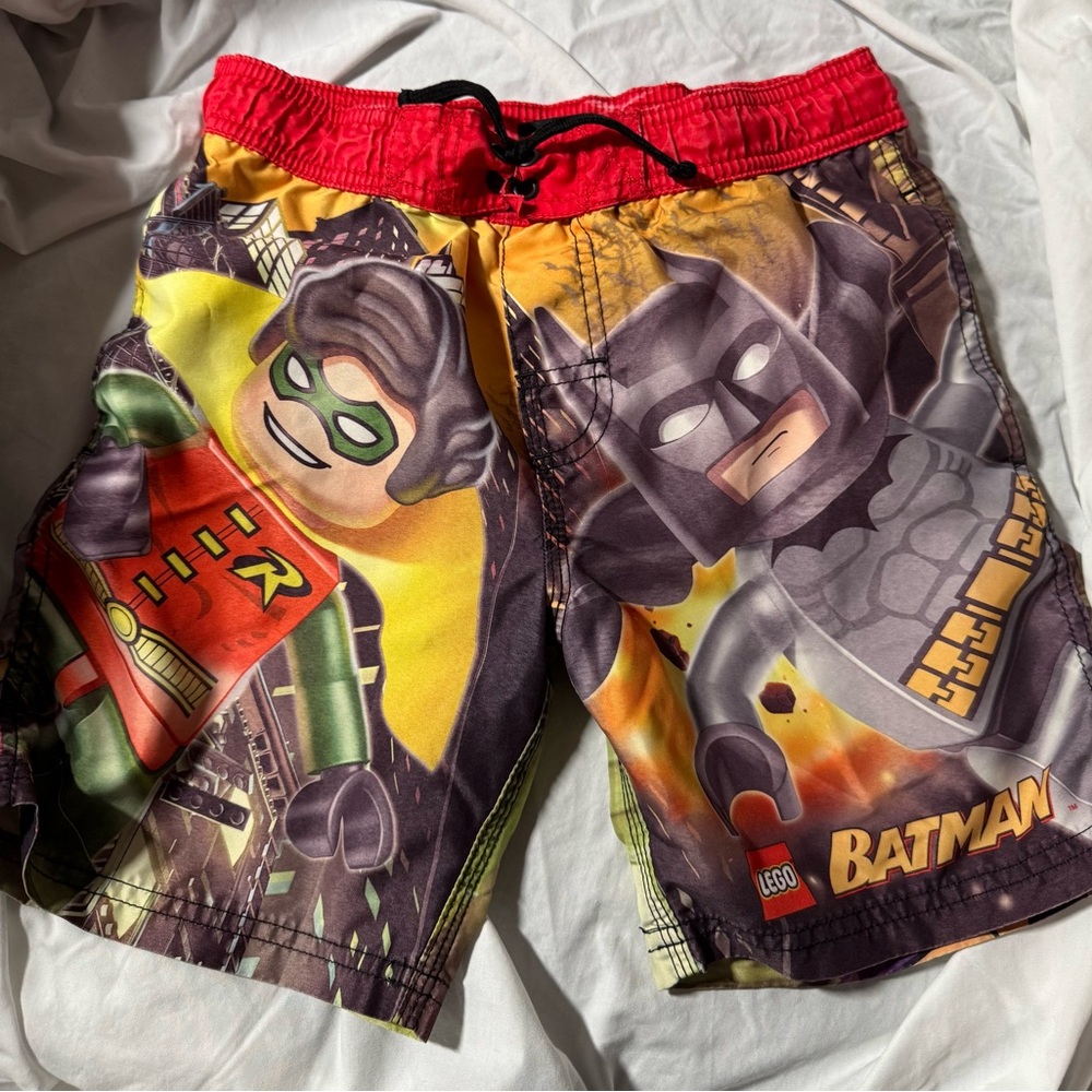 Lego Red Batman Shorts Vibrant Design